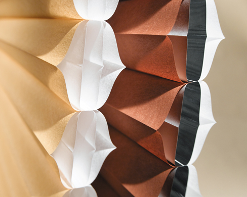 Duette architella honeycomb shades with cell in cell construction